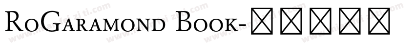 RoGaramond Book字体转换